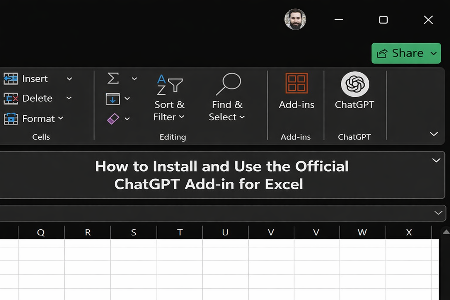 How to Install and Use the Official ChatGPT Add-in for Excel